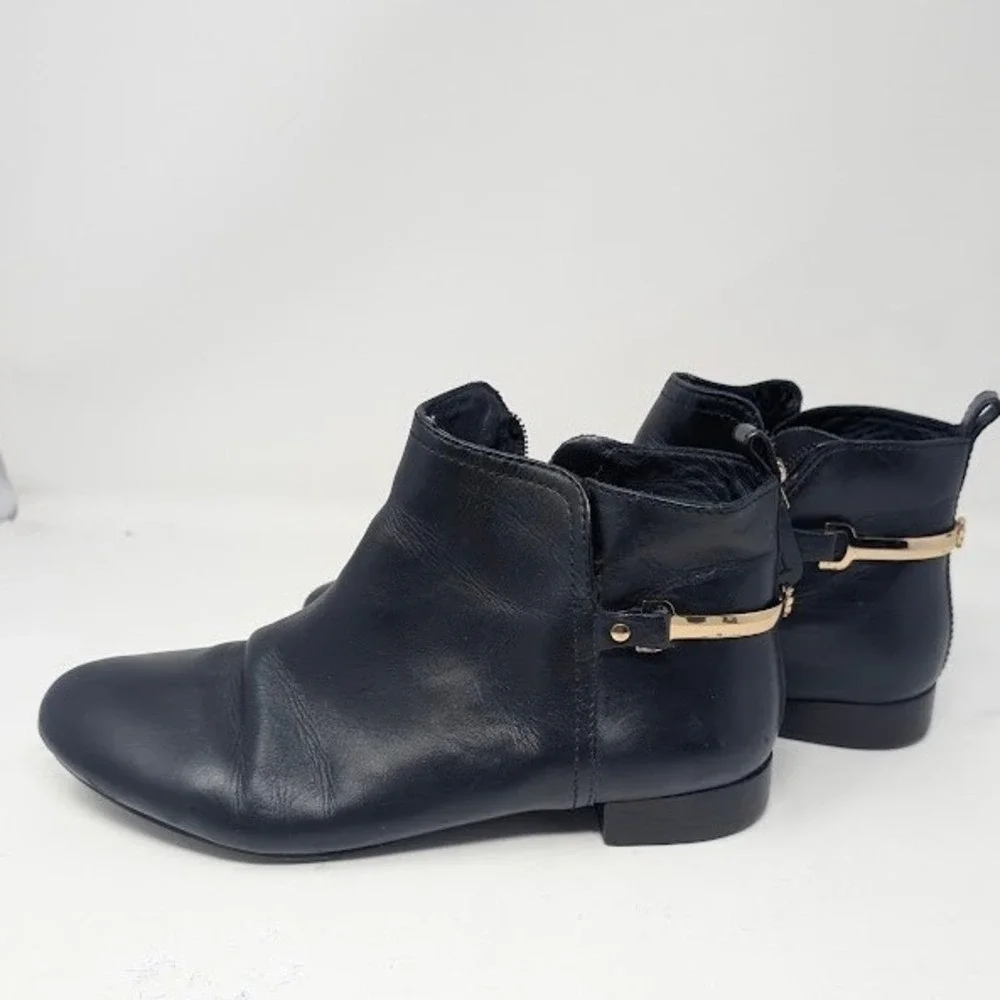 Tory Burch Jess Women's black leather‎ ankle boots sz 9.5